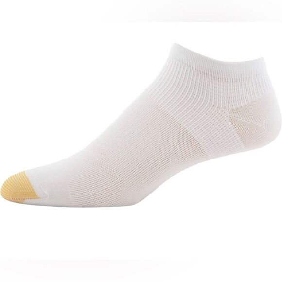 NWT GOLDTOE Men's White Nylon Lite No Show Socks, 6-Pairs Shoe Size 6-12 - Picture 3 of 8